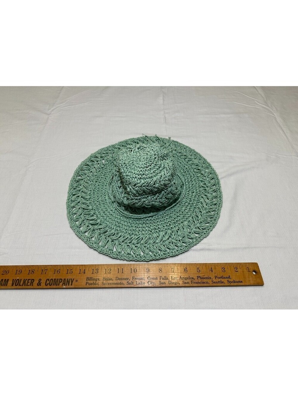 Panama Jack Womens Sun Hat Paradise Style Aqua Wide Brim Crochet Beach Pool